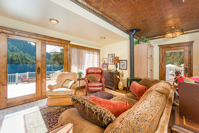 couch in sitting area