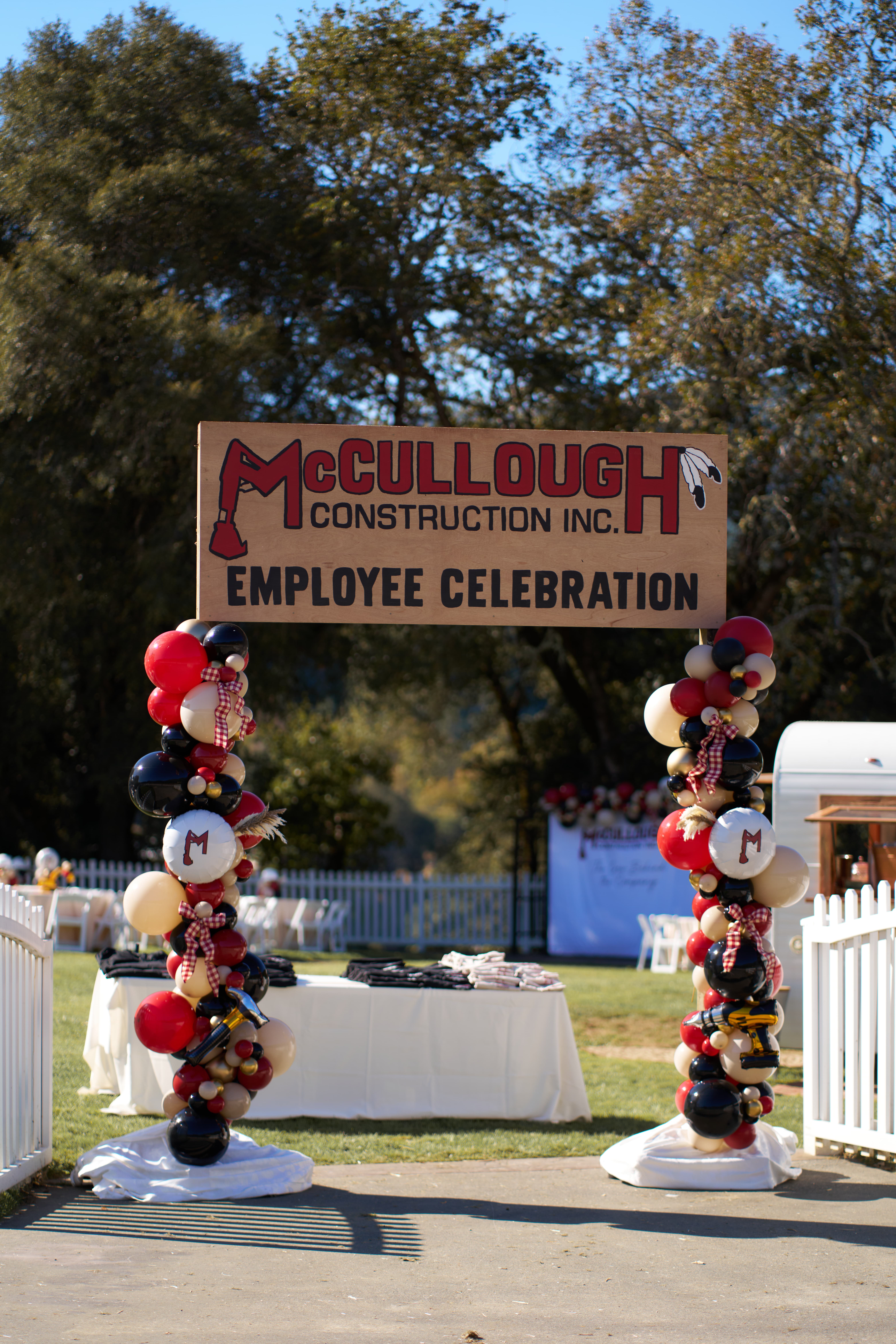 Mccullough Construction event sign